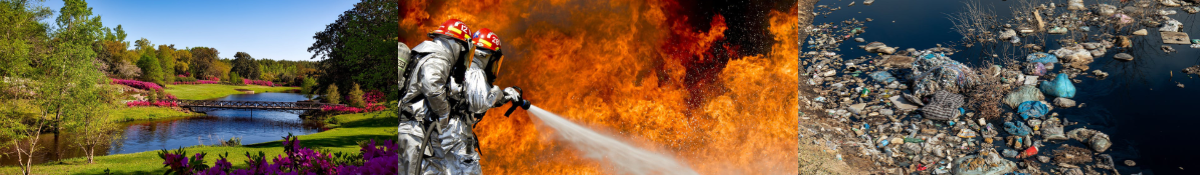 image showing parks, firefighting and rubbish